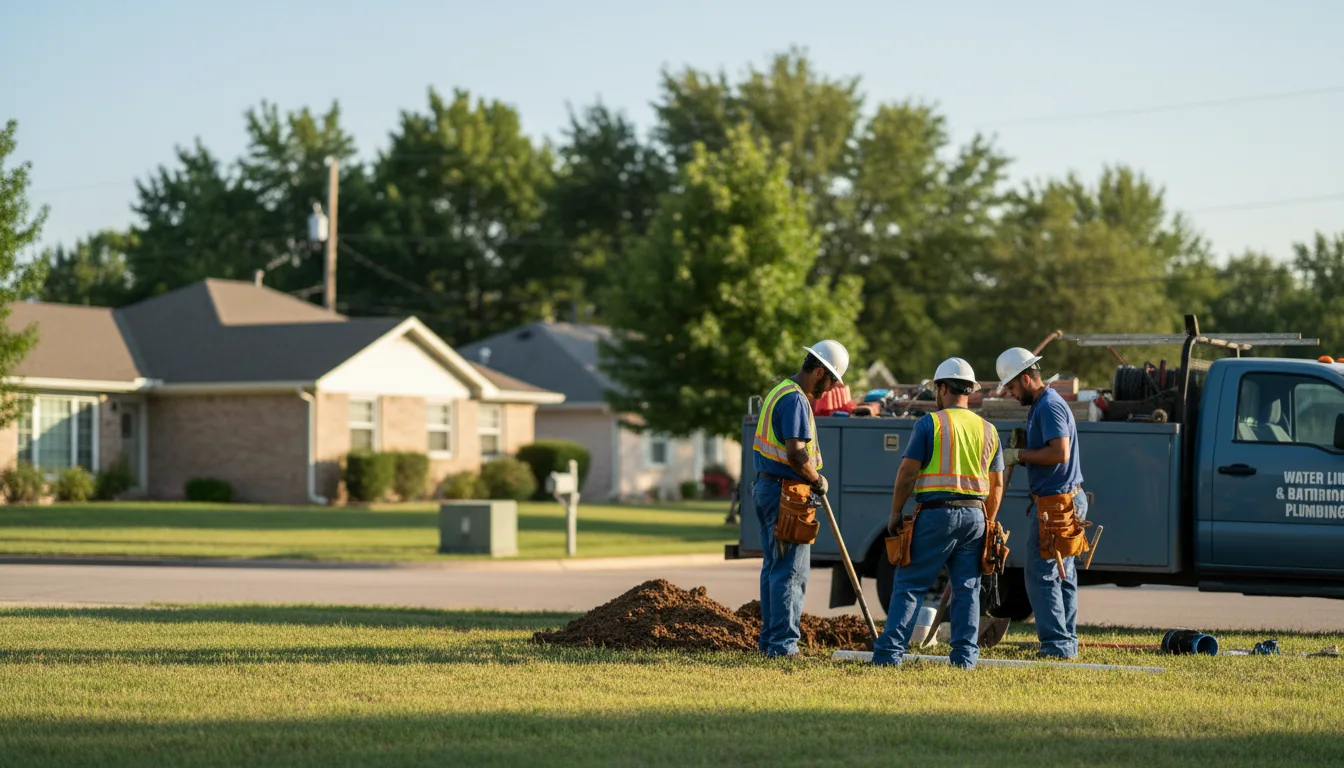 Residential water line and bathroom plumbing service in Lonoke, AR